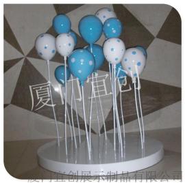 七夕气球橱窗道具展示制作厂家，玻璃钢气球道具制作